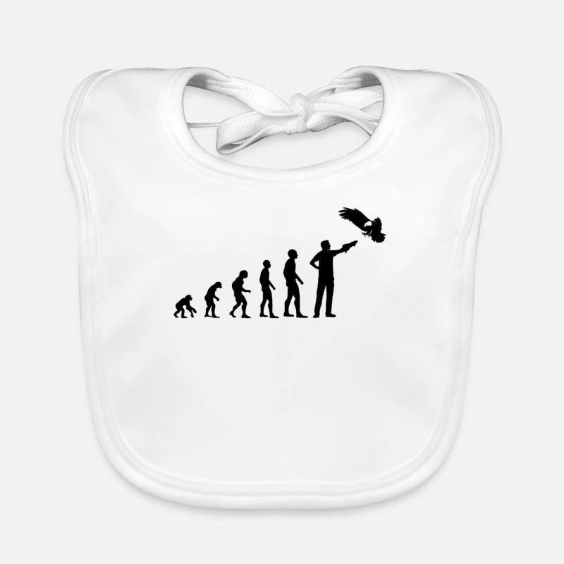 Falkner Greifvogel Evolution Falknerei Geschenk Baby Bio-Lätzchen