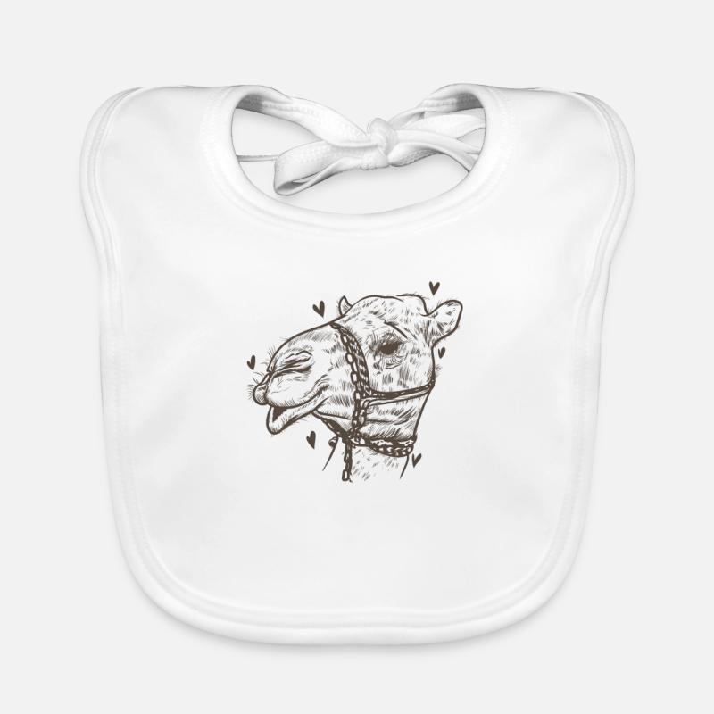 Kamel Karawane Wüste Dromedar Tier Baby Bio-Lätzchen