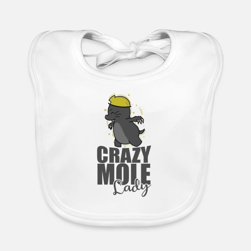 Crazy Mole Lady Animal Tertre Mound Bavoir bio Bébé