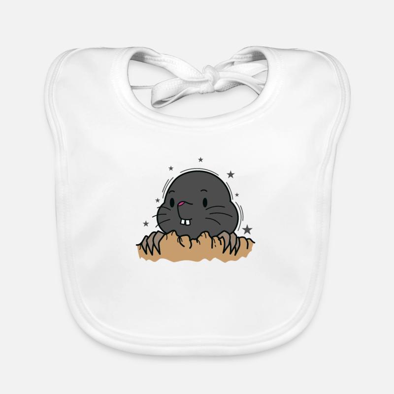Mole Earthen mound Molehill Organic Baby Bibs
