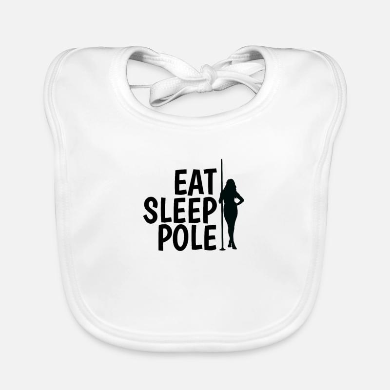 Eat Sleep Pole Dance Aesthetics Organic Baby Bibs