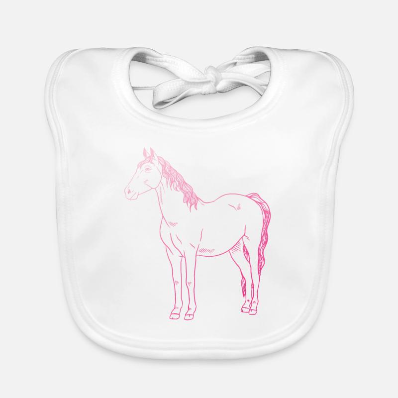 Cadeau de conception de cheval Bavoir bio Bébé
