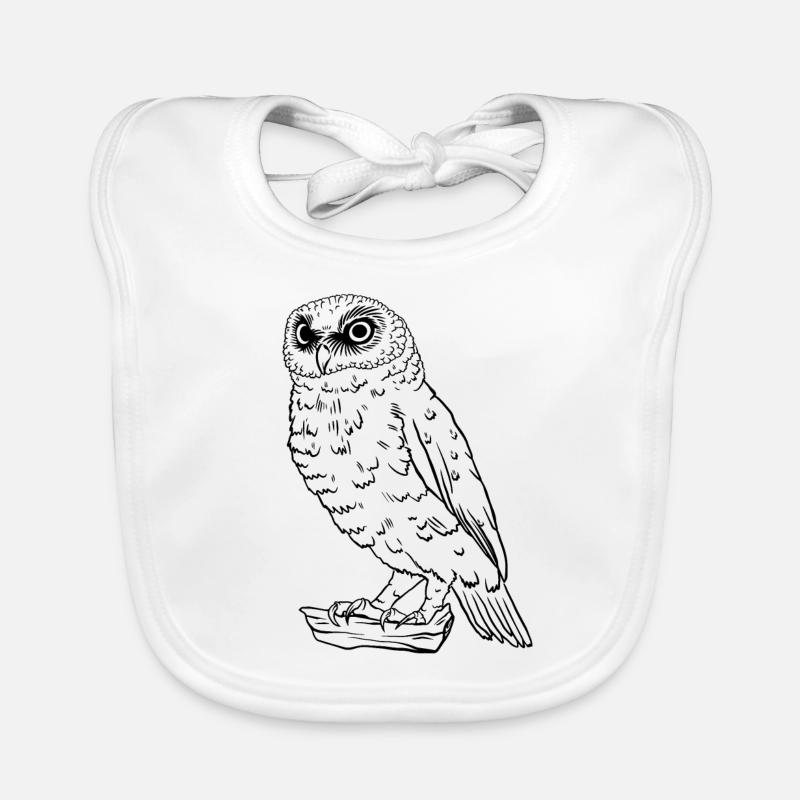 Hibou simple Bavoir bio Bébé