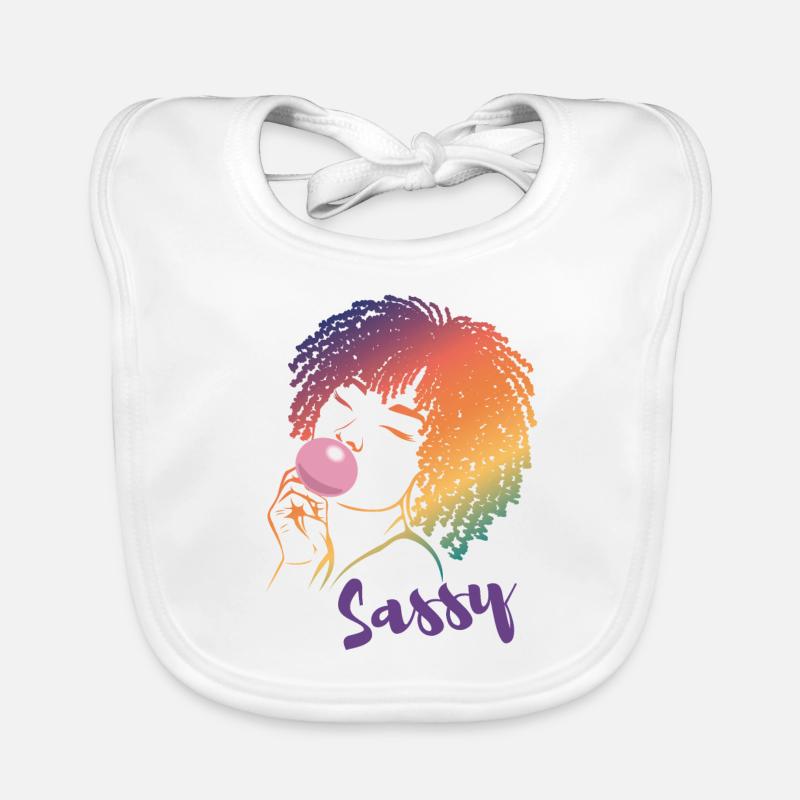 Sassy Chic with Afro Charm Organic Baby Bibs