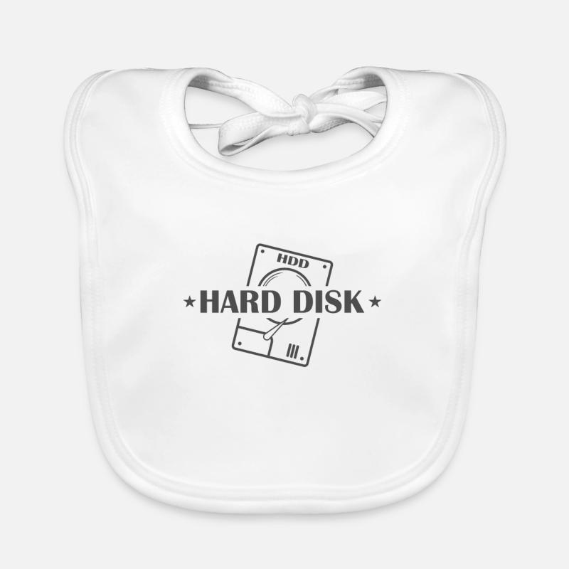 Hard disk HDD retro storage module data carrier Organic Baby Bibs