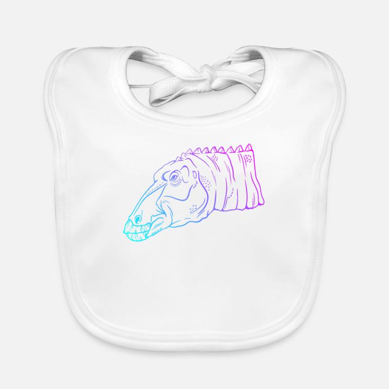 Cadeau d’Art de géométrie Dino néon Bavoir bio Bébé