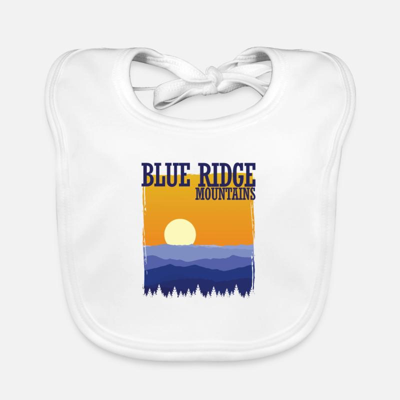 Blue Ridge Mountains, Appalachian Mountains, Mount Mitchell Organic Baby Bibs
