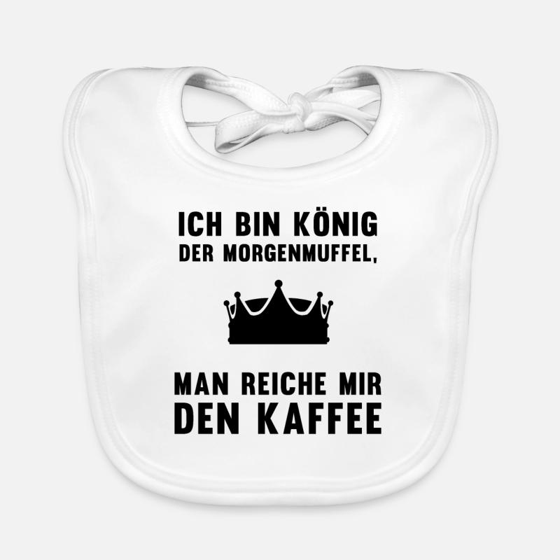 Morgenmuffel Kaffee-König Geschenkidee Baby Bio-Lätzchen