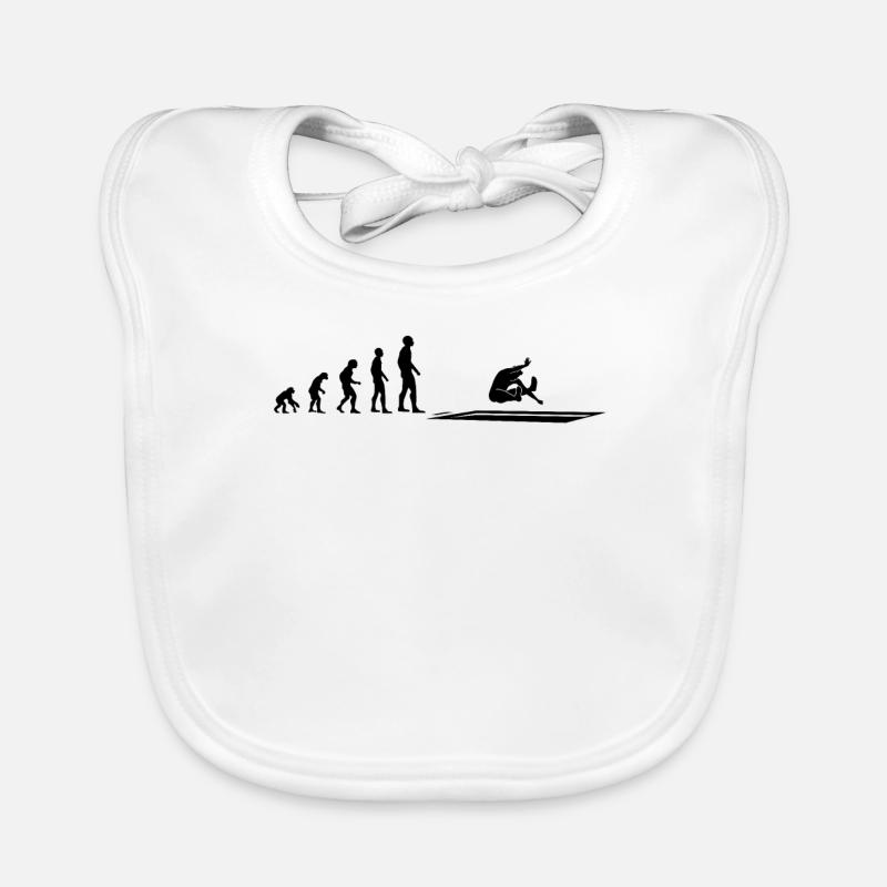 Evolution Weitsprung Athlet - Geschenk Baby Bio-Lätzchen