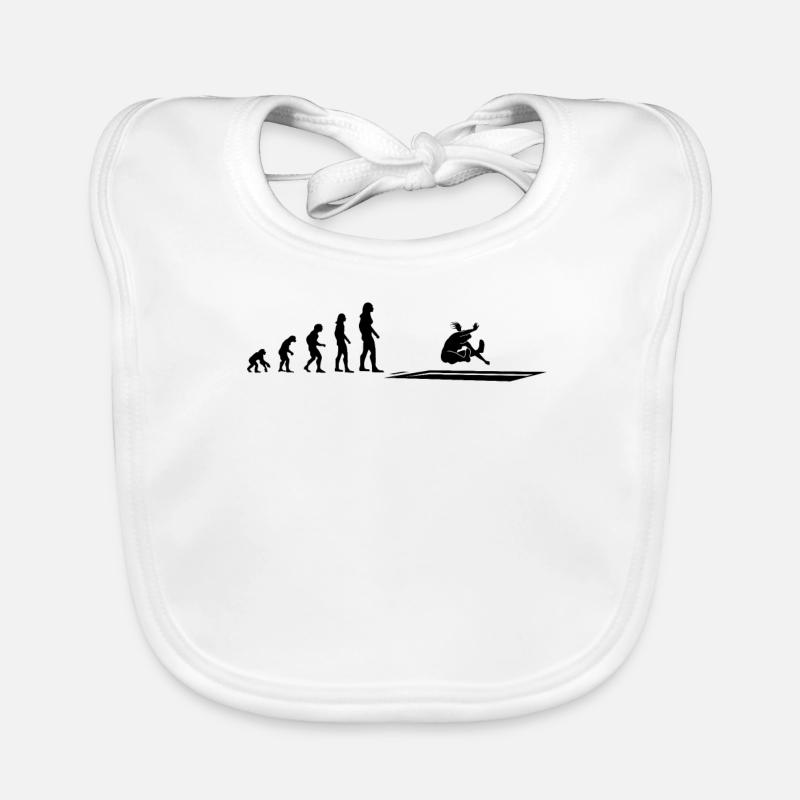 Long Jump Evolution Athlete Gift Organic Baby Bibs