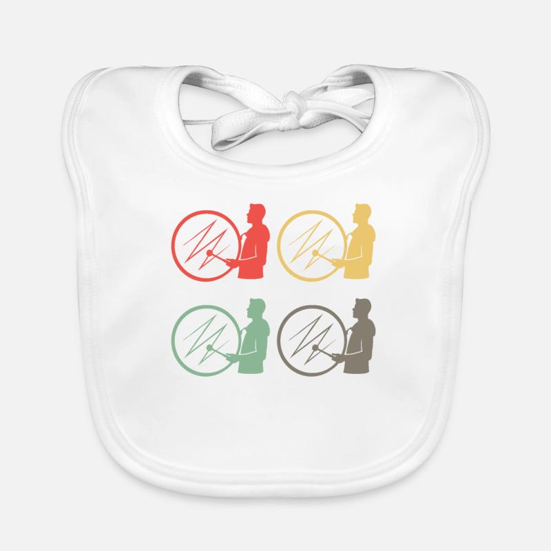 Batteur coloré - battez chaque note Bavoir bio Bébé