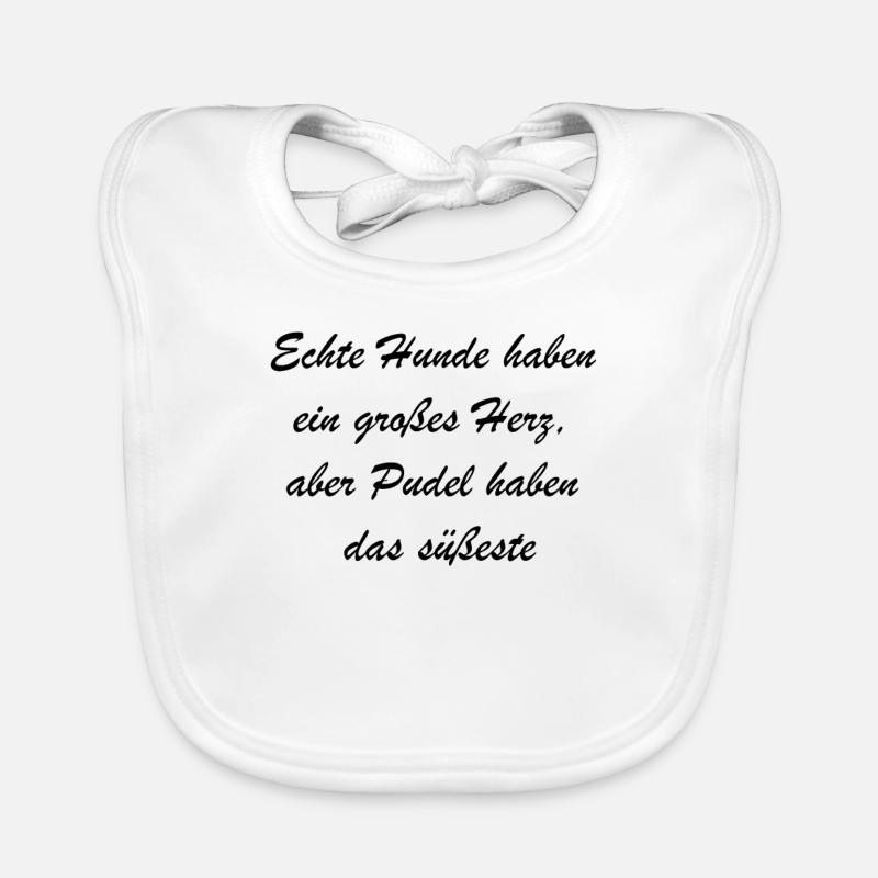 Funny Poodle Heart Gift Organic Baby Bibs