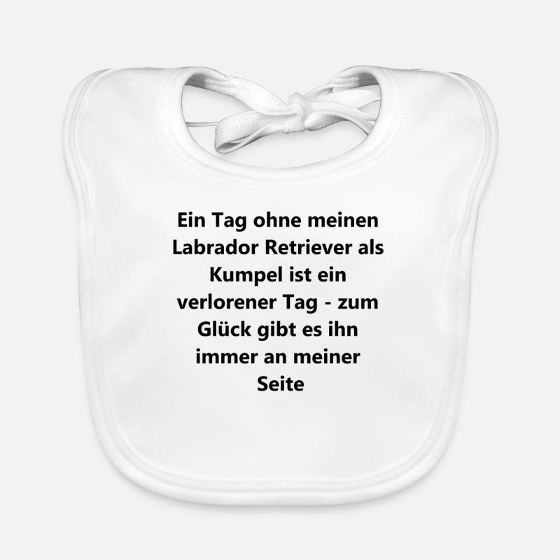Cadeau de copain Labrador Bavoir bio Bébé