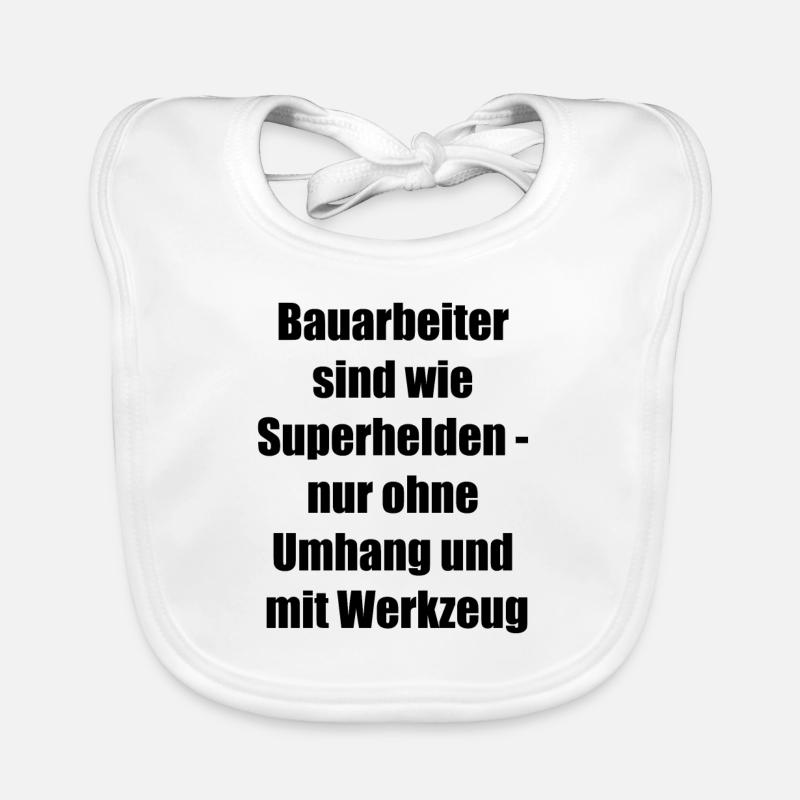 Bauarbeiter-Geschenk Baby Bio-Lätzchen
