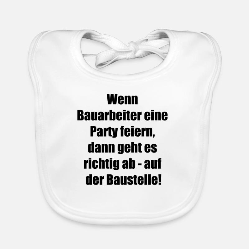 Construction Worker Party Gift Organic Baby Bibs
