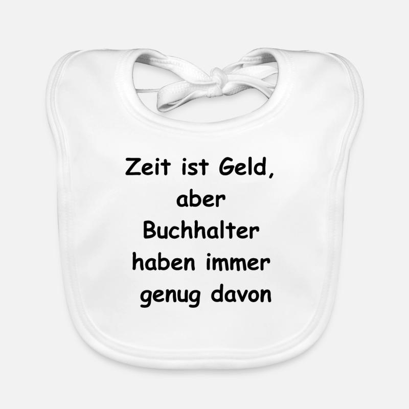 Zeit ist Geld Geschenk Baby Bio-Lätzchen