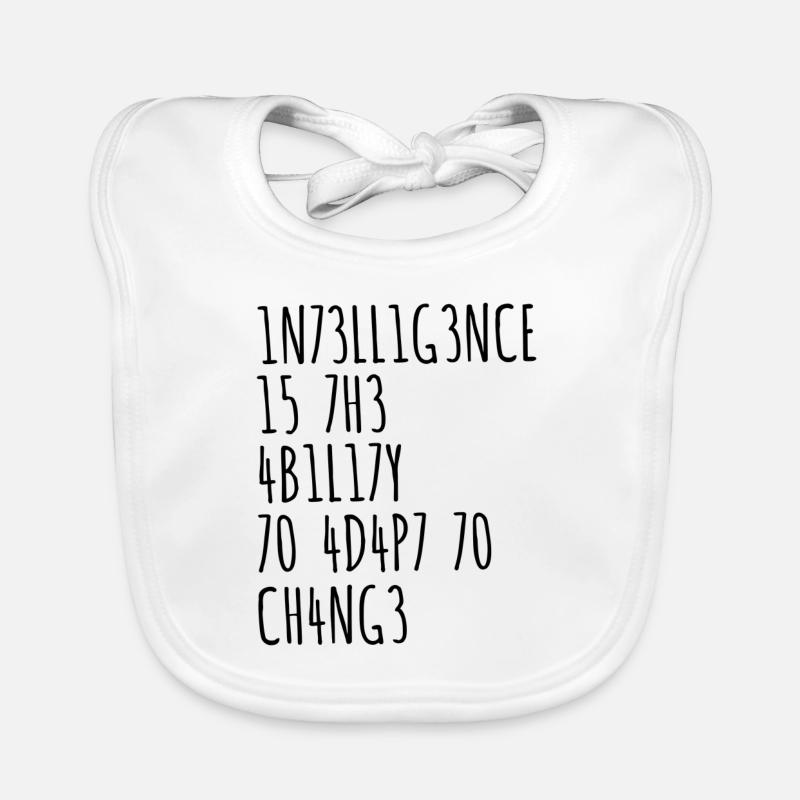 Intelligenz lustiger Spruch Baby Bio-Lätzchen