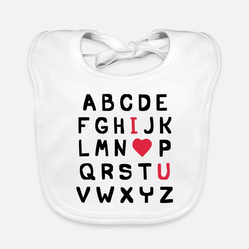 Ich liebe dich Baby Bio-Lätzchen