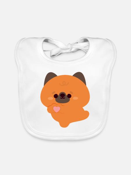 Love German Shepherd - Organic Baby Bibs - white - Front