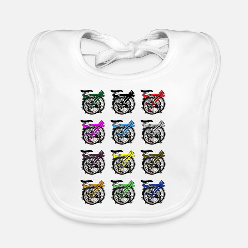 Brompton Bicycle Folded Organic Baby Bibs
