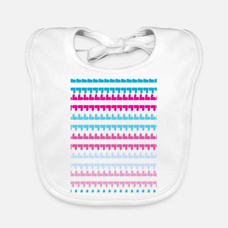 PINK BLUE HEARTS PATTERN Organic Baby Bibs