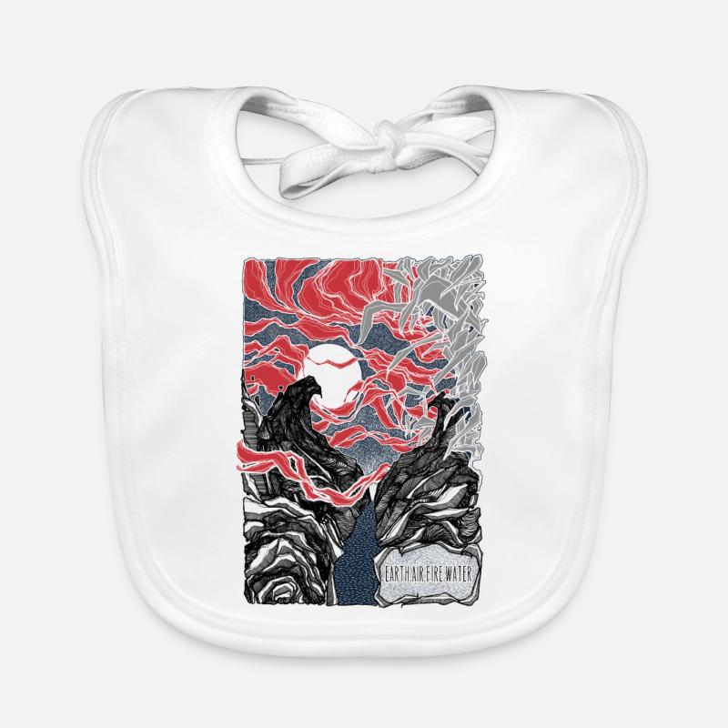 Earth_Air_Fire_Water_2 Organic Baby Bibs