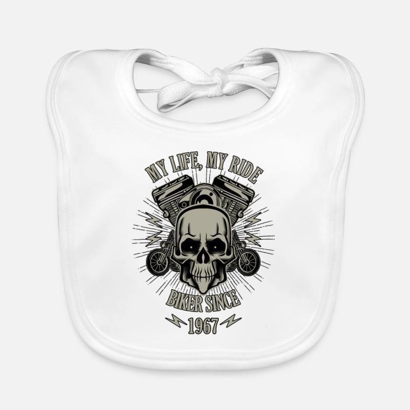 Gift for Biker - built in 1967 Organic Baby Bibs