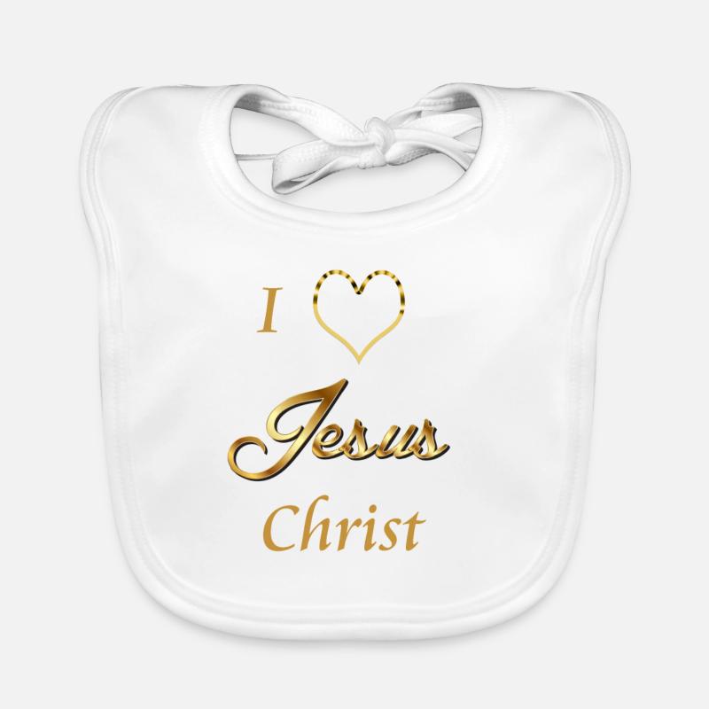 Ich liebe Jesus Christus Baby Bio-Lätzchen