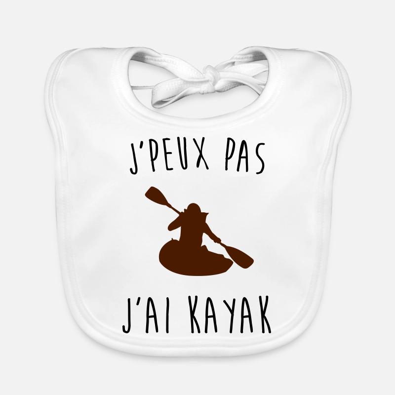 j'peux pas j'ai kayak - Bavoir bio Bébé - blanc