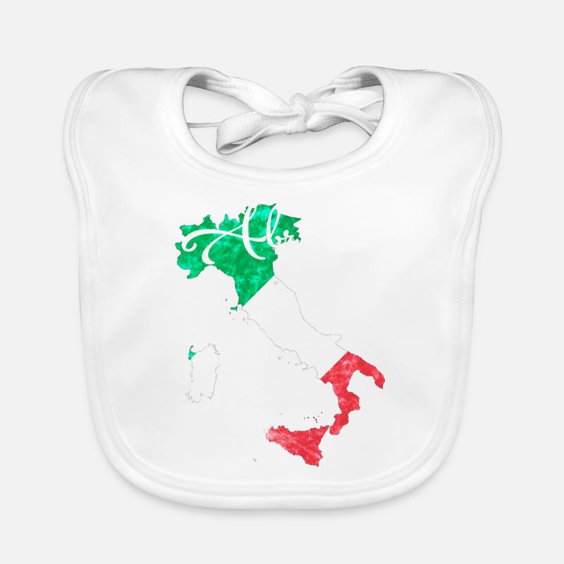 Abruzzes - Bavoir bio Bébé - blanc