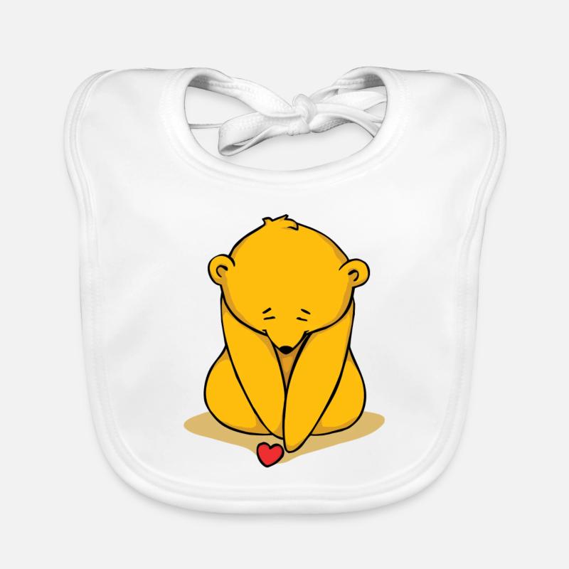 Bär mit Herz Baby Bio-Lätzchen