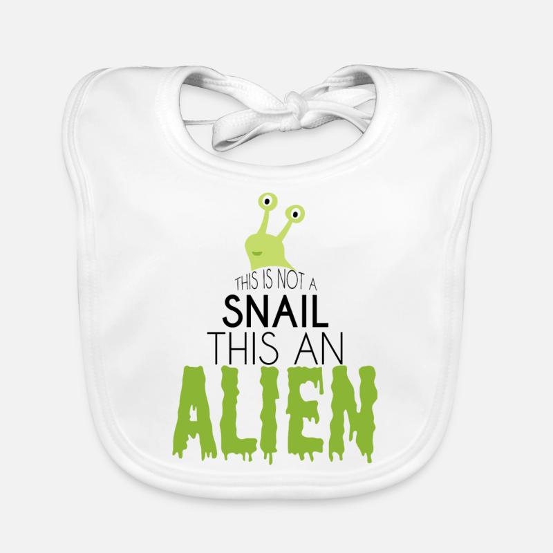 Alien / Zone 51 / UFO: Ce n'est pas un escargot. cette Bavoir bio Bébé