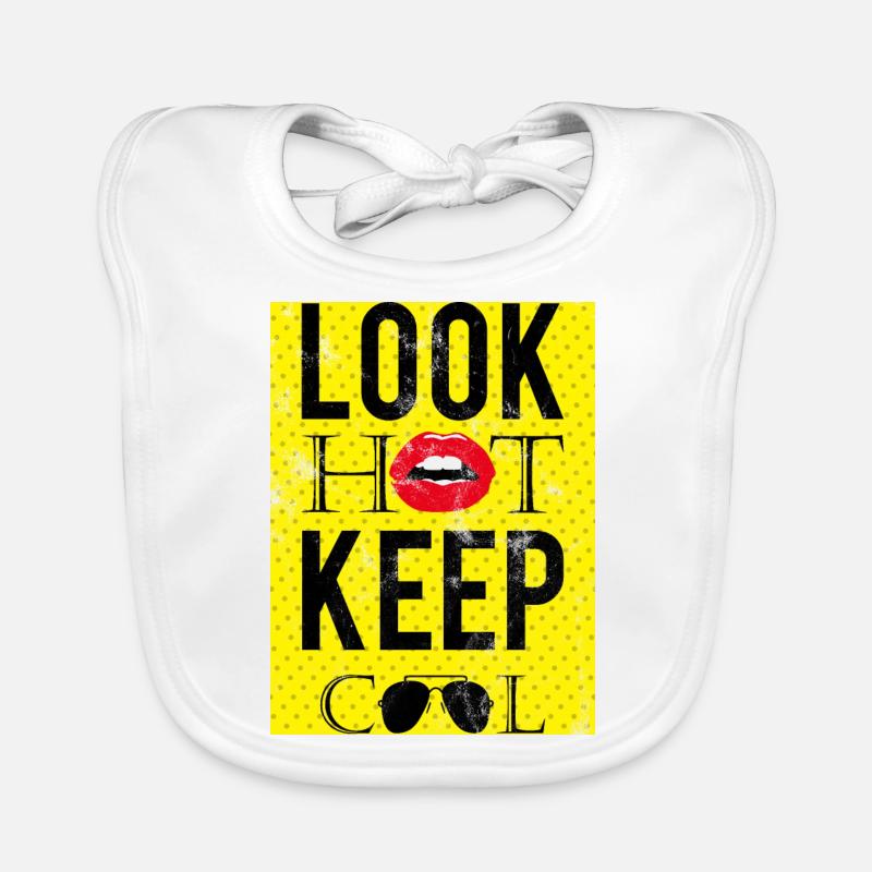 Pop Art / Comic: Look Hot, Keep Cool - Lippen Baby Bio-Lätzchen