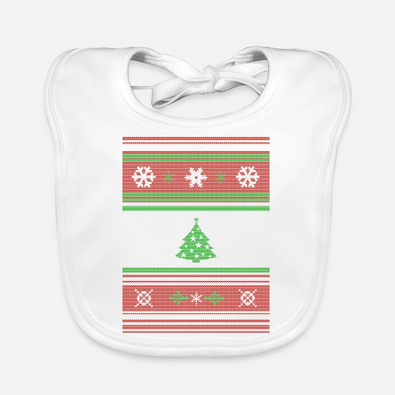 Weihnachten CHRISTMAS SWEATER Einhorn Baby Bio-Lätzchen