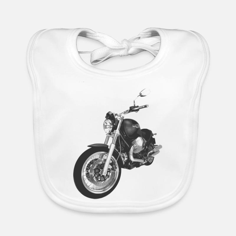 moto - Bavoir bio Bébé - blanc