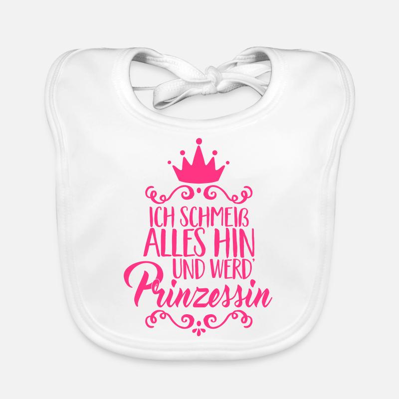 I quit and I'm Princess Crown Organic Baby Bibs