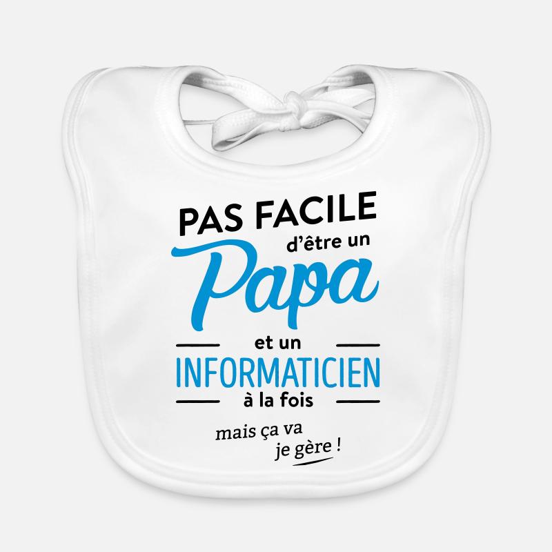Papa informaticien Bavoir bio Bébé