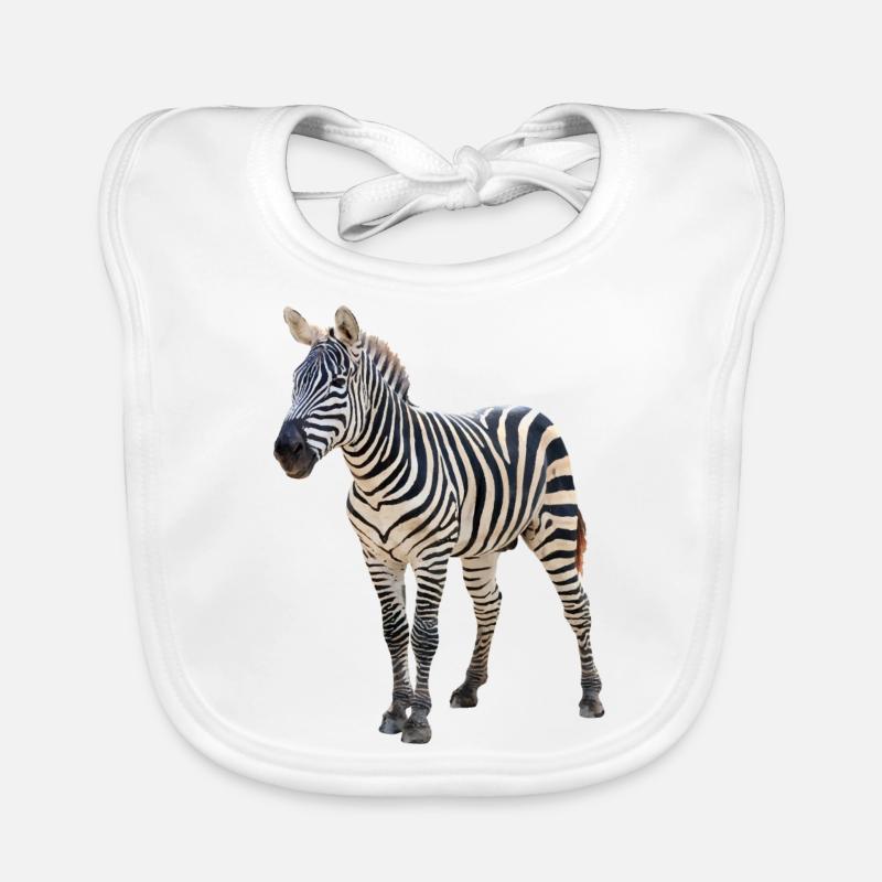 Zebra - Baby Bio-Lätzchen - Weiß