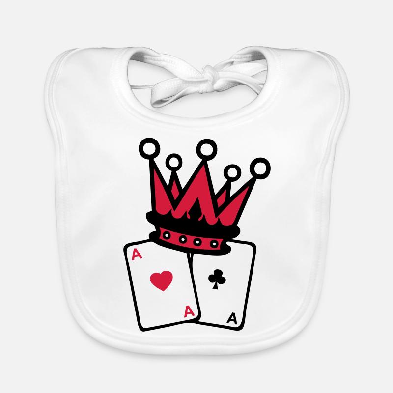 Krone Krone Poker als Map1 Baby Bio-Lätzchen