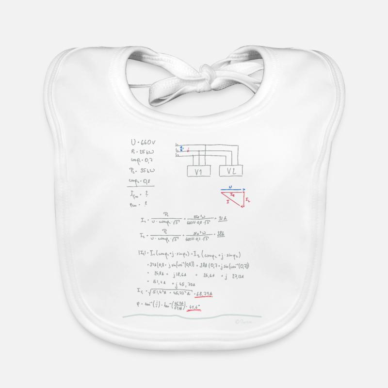 Mathematics Electrical Engineering, School, Studies, Electricity Organic Baby Bibs