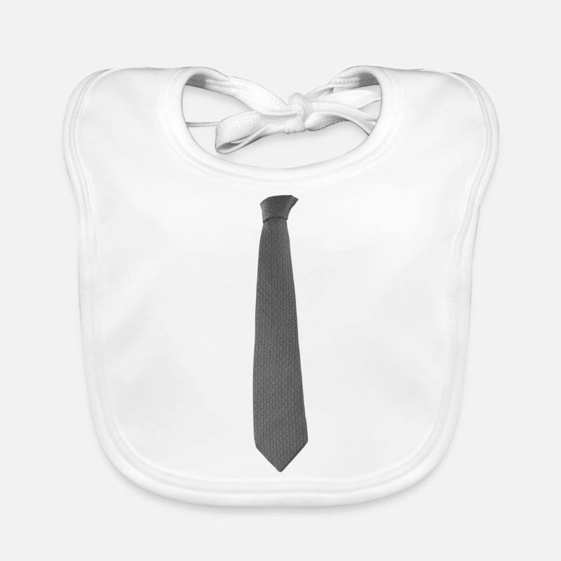 Grey Tie Organic Baby Bibs