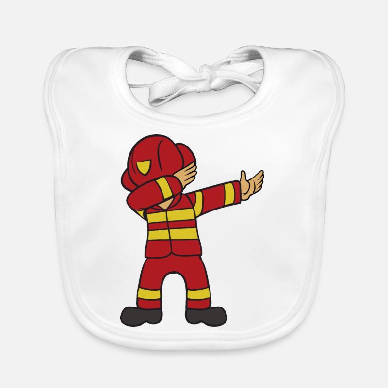 Dabbing Dab Feuerwehrmann Baby Bio-Lätzchen