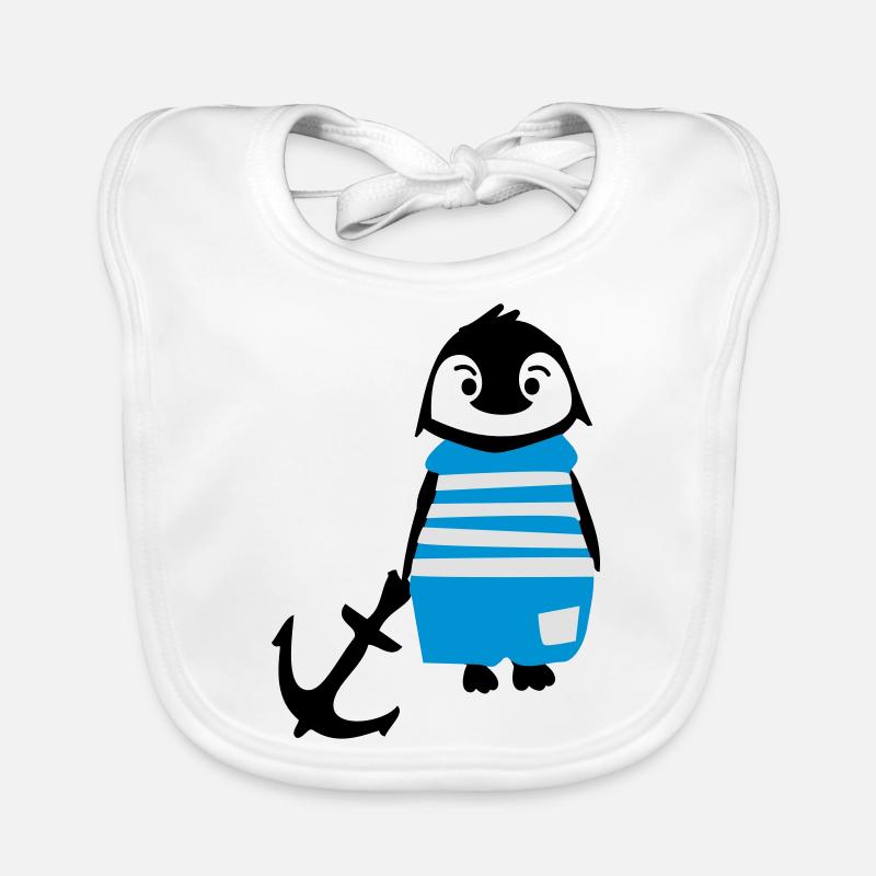 Pôle sud de pingouin et de l'ancre Bavoir bio Bébé