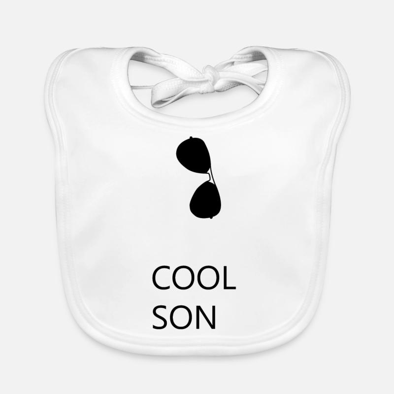 Cool Son - Organic Baby Bibs - white