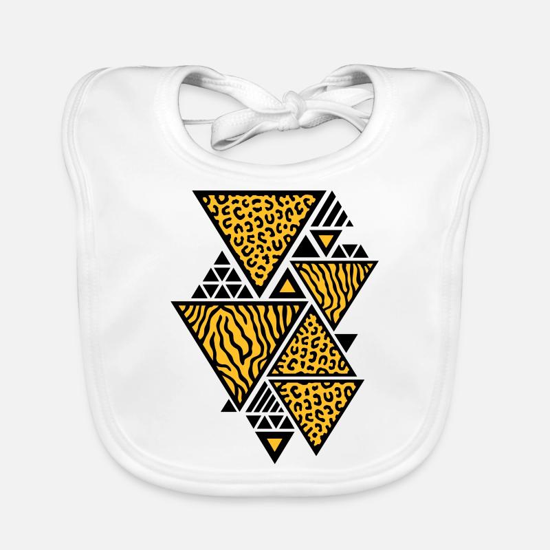 Triangle pattern (Tiger / Leopard) Organic Baby Bibs