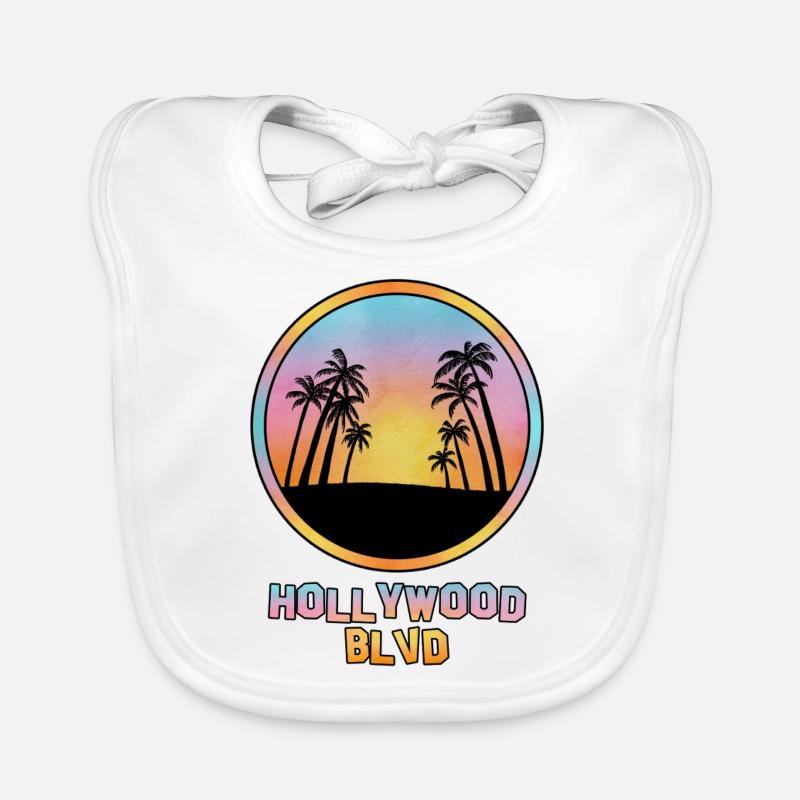 Hollywood Blvd - Bavoir bio Bébé - blanc