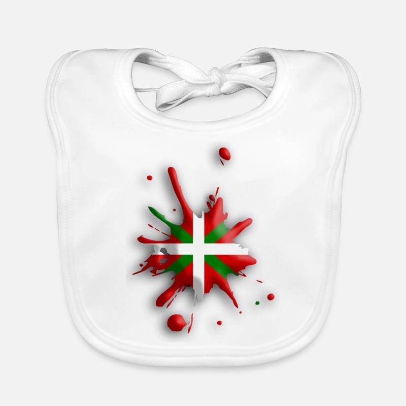 Drapeau Basque tâche 3 Bavoir bio Bébé