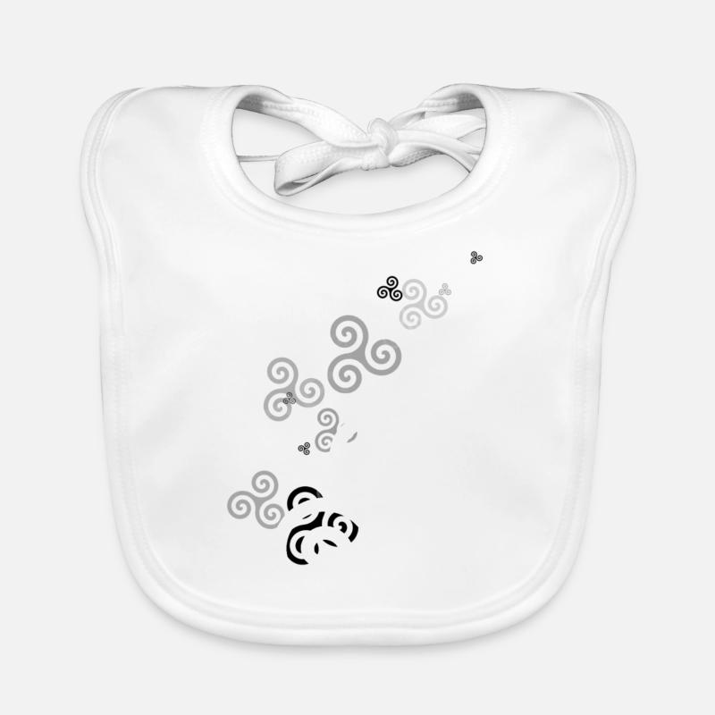 Avalanche celtique (blanc) Bavoir bio Bébé