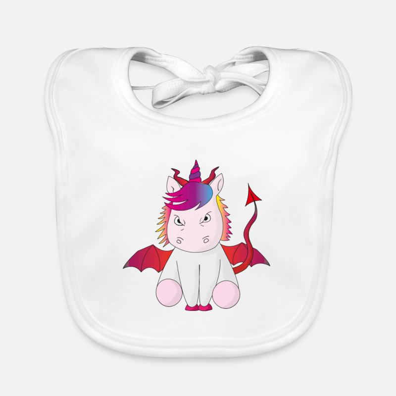 Teufelshorn das Einhorn böse Geschenkidee witzig Baby Bio-Lätzchen