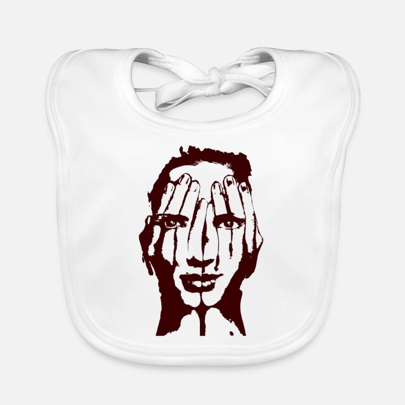 Hands face art gift idea Organic Baby Bibs